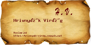 Hrivnyák Virág névjegykártya