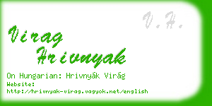 virag hrivnyak business card
