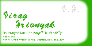 virag hrivnyak business card